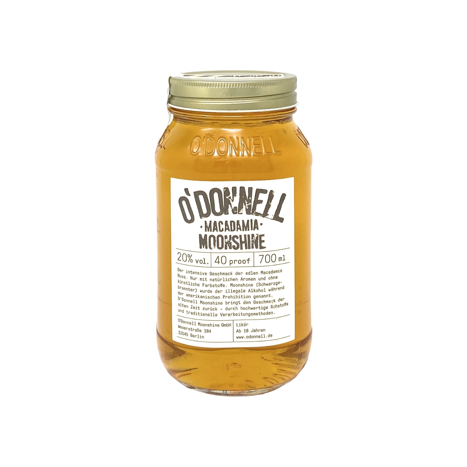 Lebensmittel :: O&amp;#39;Donnell Moonshine Macadamia Likör 1x 0,7 l Alkohol 20 ...