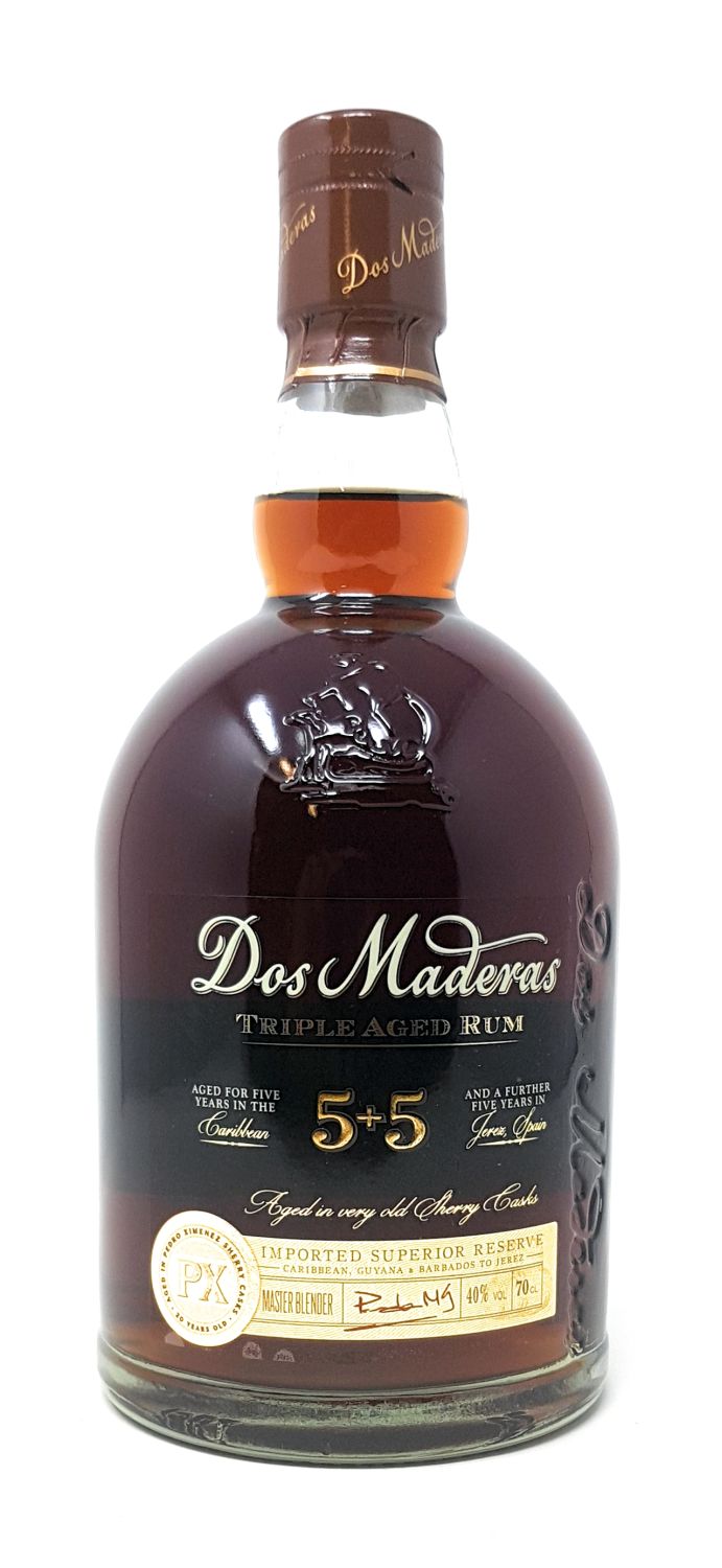5+5 Maderas Old Alkohol Years 0,7 Dos 40% :: Aged Rum Lebensmittel 1x l brauner PX
