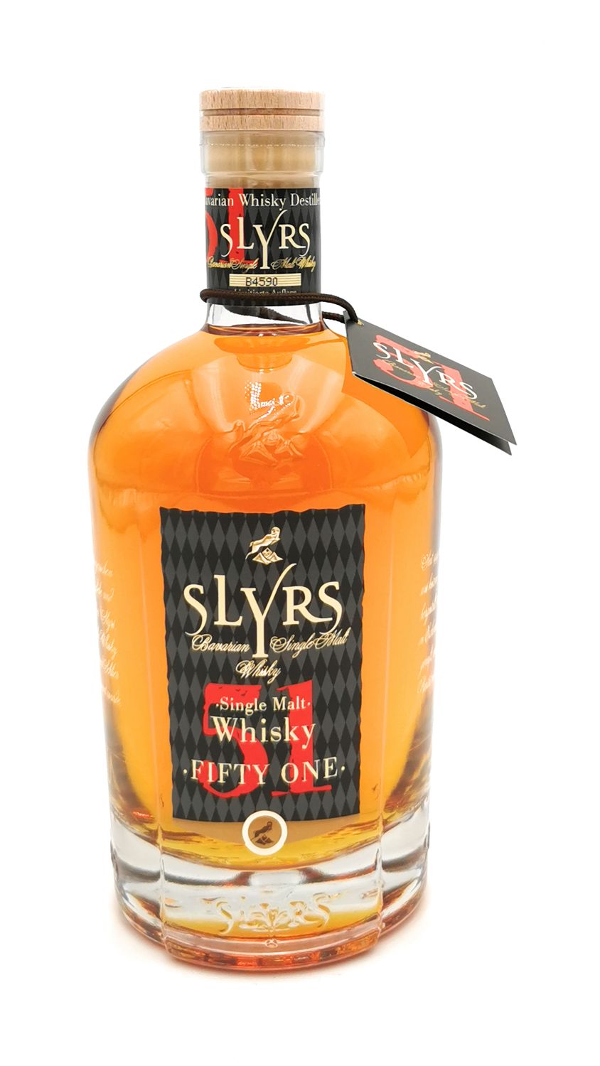 Whisky Single Alkohol Spirituosen Fifty € Aktion! 1x 0,7 Malt Slyrs / 51% :: vol.64,27 Bavarian l l One